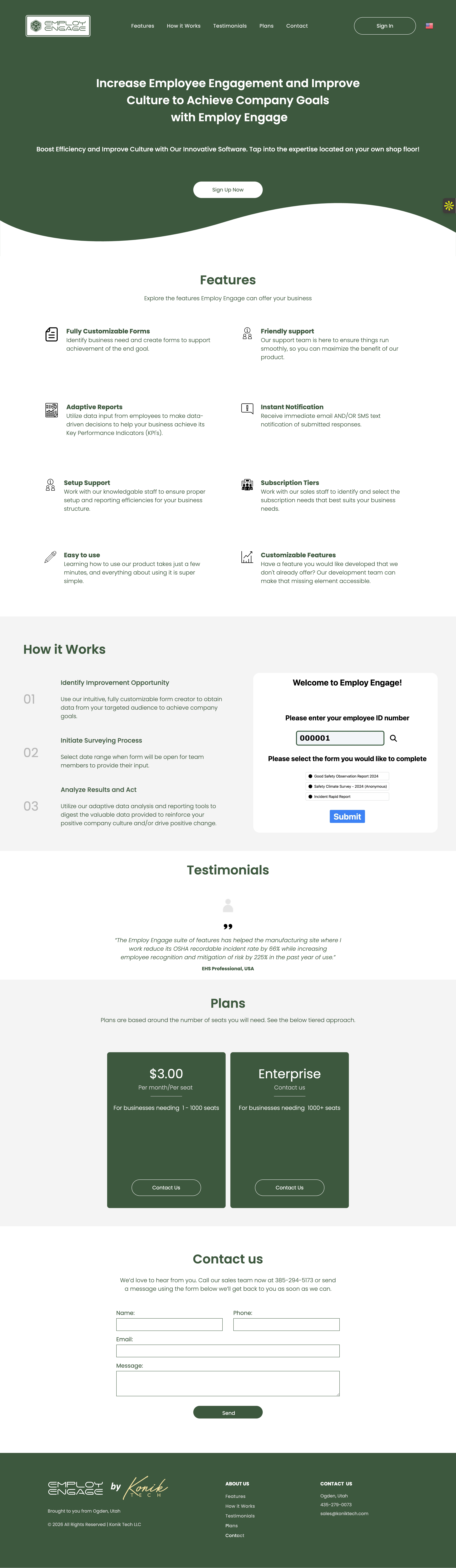 Screenshot of EmployEngage.com